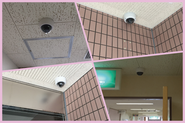 池田市の病院での防犯カメラ設置事例