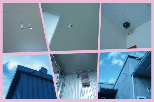 加古郡稲美町の運送業者の食品倉庫での防犯カメラ設置事例