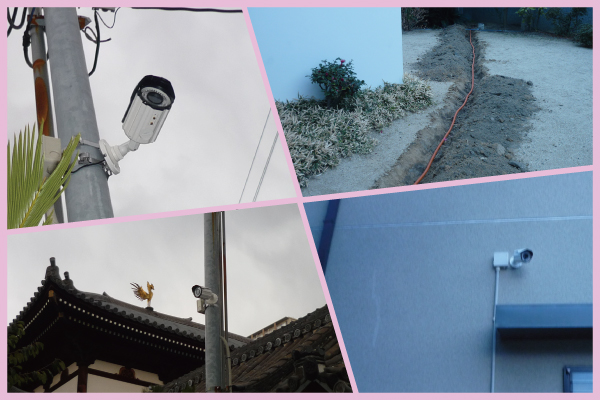 尼崎市のお寺での防犯カメラ設置事例